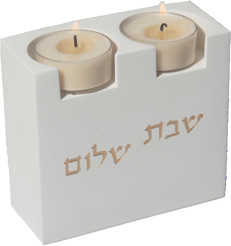 אפור בהיר שבת שלום מוזהב