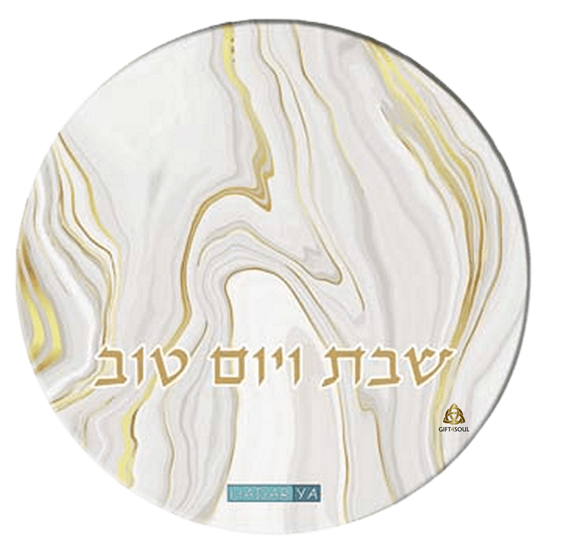 דמוי שיש לבן וזהב 