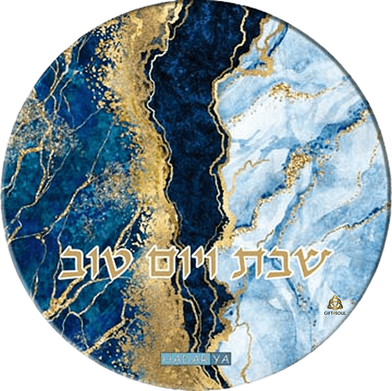 דמוי שיש כחול זהב 