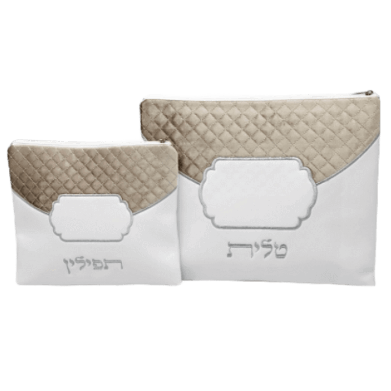 כיסוי לטלית ותפילין דמוי עור וקטיפה עם נגיעה אישית קלאסיקה של טוהר