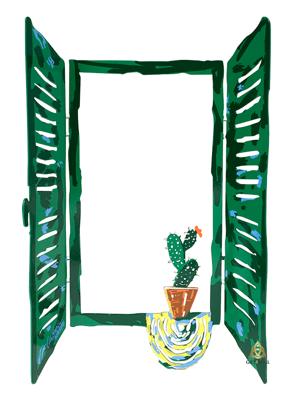 דוד גרשטיין David Gerstein דגם יצירה צבר Cactus סדרת חלונות