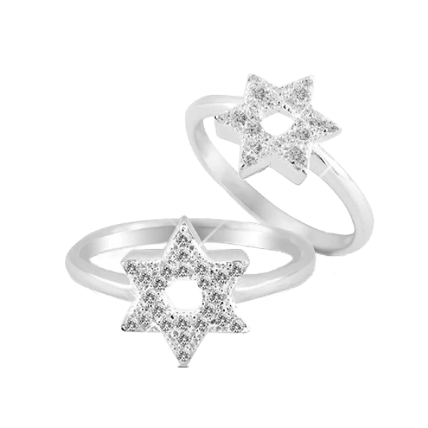 טבעת מגן דויד מכסף 925 הניצוץ שלך 