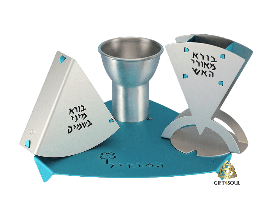טבעי מגש תכלת