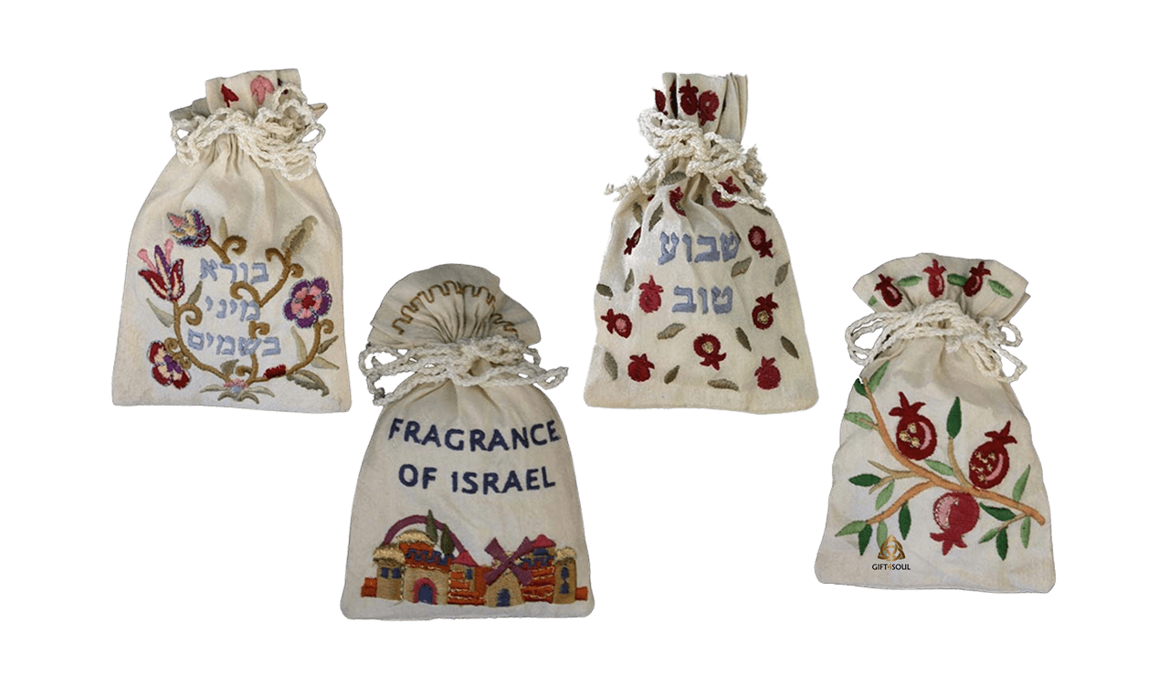 שקית בשמים בשקית מעוצבת עם רקומה דגמים לבחירה