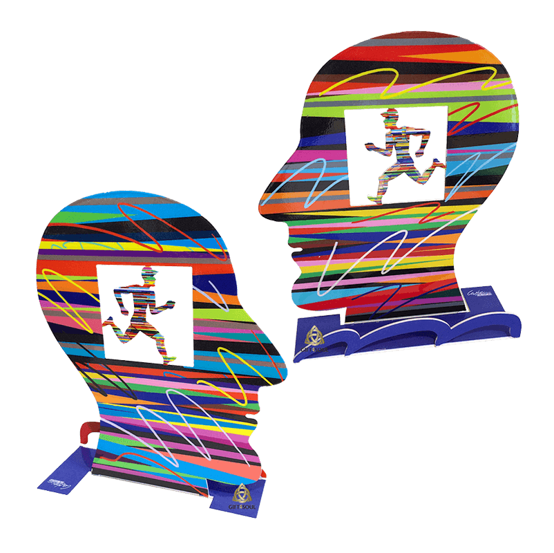דוד גרשטיין David Gerstein דגם יצירה ראש עם רץ Head with Runner