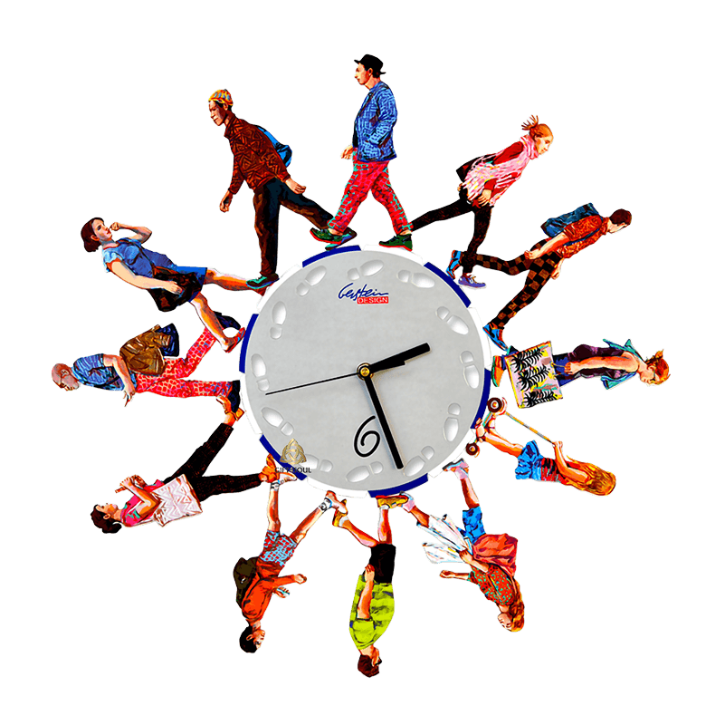 דוד גרשטיין David Gerstein דגם יצירה שעון הולכים בעיר WALKERS TIME