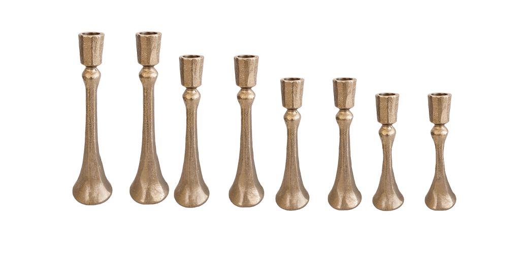  זוג פמוטים מנחושת בעיצוב מיוחד במספר גדלים לבחירה