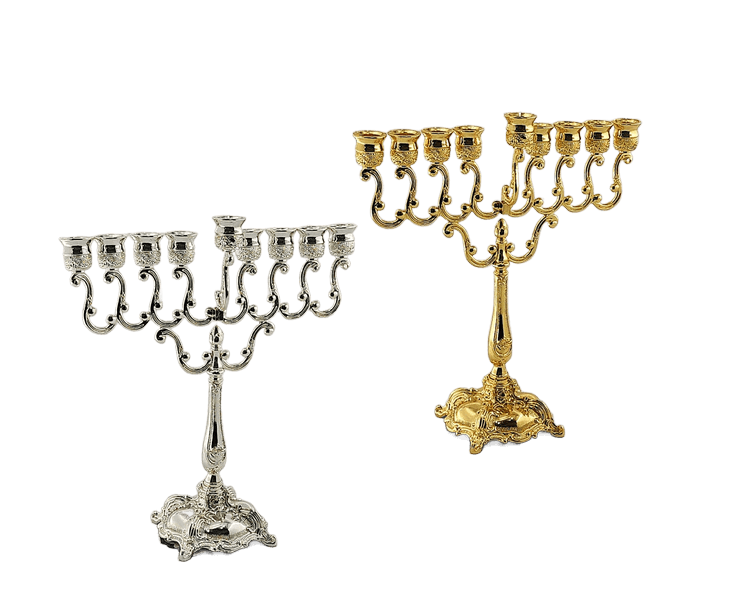 חנוכיה קלאסית מעוצבת במראה עתיק 