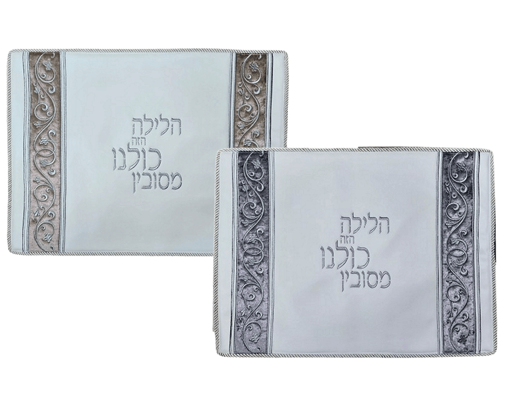 כרית להסבה דגם קהל דמוי עור קטיפה כסף או קרם לבחירה