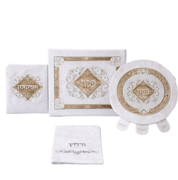 סט לפסח מהודר המכיל כיסוי פסח אפיקומן כרית ומגבת 