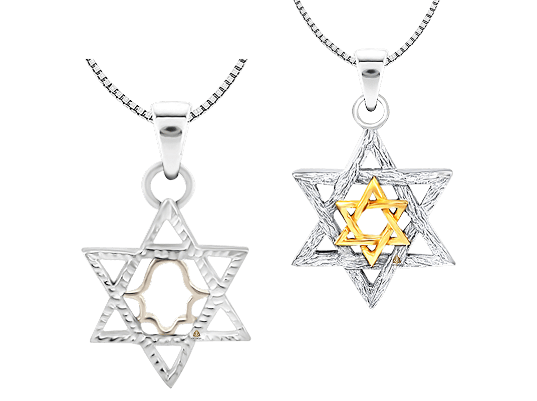 שרשרת מגן דוד לשמירה והגנה מכסף 925 בדגמים לבחירה