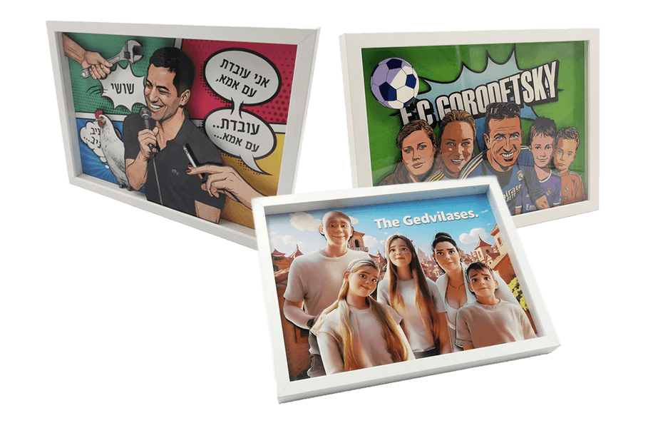 תמונה תלת מימד בהתאמה אישית תמונה ממוסגרת עם אפקט עומק