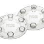 AJ42816 7 T צלחת ברכות פסח זכוכית קריסטל מהודרת 