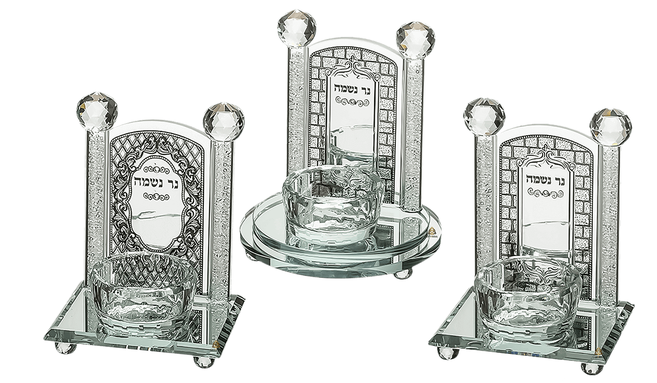 AJ46345 6 909T עמד קריסטל מעוצב בהידור לנר נשמה