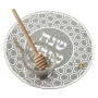 קערית לדבש עם צלחת וכף