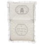 AJ65838 כרית כיסא אליהו מהודרת מסטן כיתוב כסף