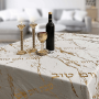 AJ66987 8 9 מפת שולחן שיש מוזהבת לאירוח שני אורכים לבחירה