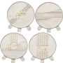 AJ67602 5 T כיסוי פסח צלחת ברכות ליל סדר פסח מהודר דמוי עור