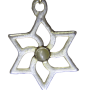 תליון מגן דוד עם קריסטל עין החתול