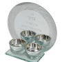 AV11776s פמוט 2 קנים גב עגול שילוב ברכה כסף