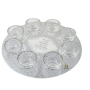AV13269s מגש ברכות מראה כולל צלוחיות מעוצב לראש השנה צבע כסף