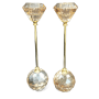 AV14232 זוג פמוטי קריסטל שמפניה