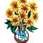 DG00064 SUNFLOWERS VASE   SIDE 2