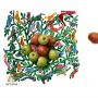 DG00095 birds of the world  fruit bowl David Gerstein