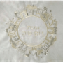 HA3637 כיסוי חלה לשבת בד ידידותי לסביבה רקמת ירושלים כסף וזהב