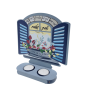 HA8095 מעמד פמוטים מעוצב גב חלון כחול