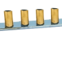 HA9520 חנוכית פס אלומיניום אנודייז קנים זהב