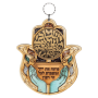 MATIS1236 חמסה ברכת הבית עיגול זהב כיתוב שמע ישראל