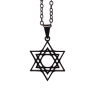 SHGSS090 שרשרת מגן דוד ציפוי שחור דרמטי