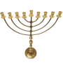 זהב חנוכייה מעוטרת גמבו גבוהה 90 סמ 