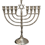 VV3099 חנוכיה מגן דוד למעלה 25סמ ניקל 