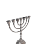 VV3768 חנוכייה נחושת מעוטרת רגל מעוצבת 2 גדלים פיוטר מהצד