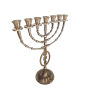 VV6817B מנורה נחושת מרהיבה אליפסה חנוכייה מגן דוד דג ענתיק