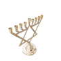 VV7149A חנוכייה נחושת דגם מגן דוד בסיס מוגבהה 