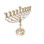 חנוכייה נחושת דגם רימונים רגל ובסיס מעוצבים נחושת