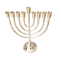VV7363 חנוכייה נחושת מעוטרת צינורות גובה 25 סמ בסיס מוגבהה נחושת