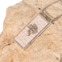  מלבני עב שמות המלאכים מאבן ירושלמית ומכסף עם שני תופסנים לשרשרת SHSA1948   2 