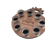  ברכות לראש השנה רימון פרספקט ברונזה עם קעריות זכוכית וכיתוב לכל ברכה GS000522AC