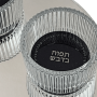  ברכות לראש השנה תפוח פרספקט מוכסף עם קעריות זכוכית וכיתוב לכל ברכה GS000521AB