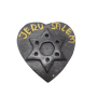 בשמים קטנה משיש טבעי לב חריטה מגן דוד GS000486
