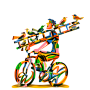  גרשטיין David Gerstein רוכב עם סולם Ladder Man