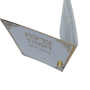  המזון עדות המזרח לבן מוזהב עם פס לאורך מזכרת לעילוי נשמה ואירועים פרטיים PJ001023A
