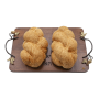  חלה מעץ וידיות נחושת עם קישוט ענבים המוציא לחם מן הארץEMCBBZZ2ZZB