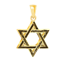  כסף 925 קלאסית מגן דוד בעובי 1 מיקרון וציפוי זהב 14 קארטSHSA414GA