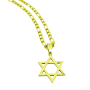 תליון מגן דוד ציפוי זהב תמונה מזווית