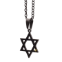  מגן דוד קלאסית מסטיל  פלדת אל חלד  עם ציפוי  שחורPVDGSS061 B 1A